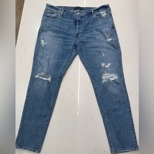 Abercrombie & Fitch Light Blue Distressed Skinny Jeans